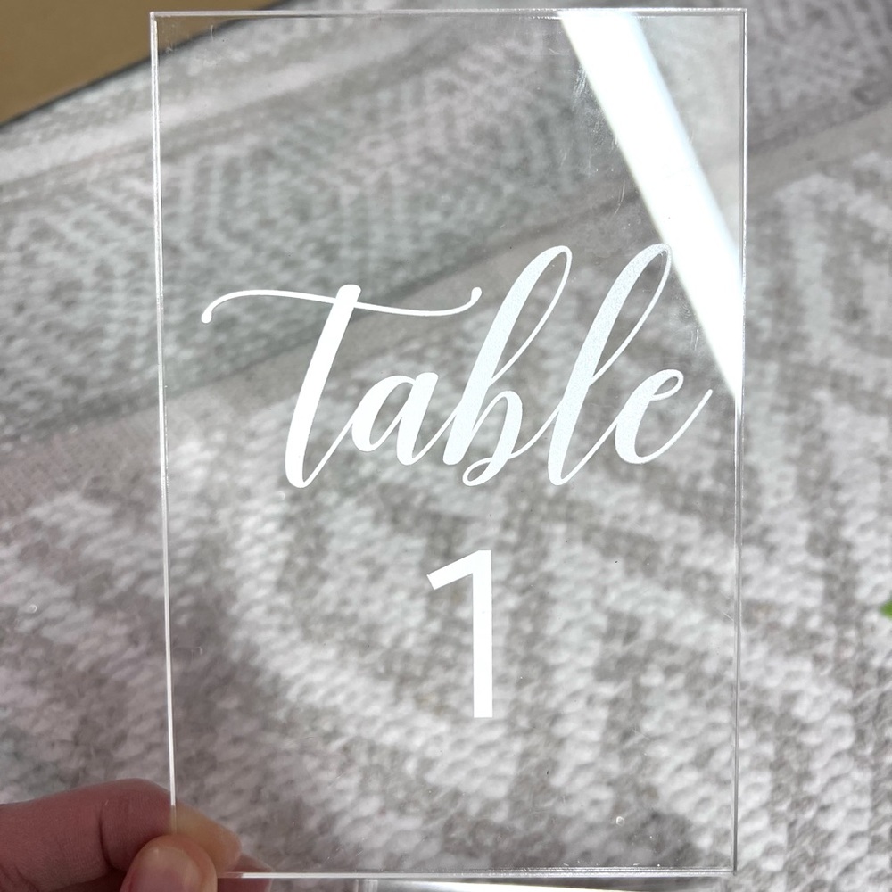 Acrylic Wedding Signs / Decor